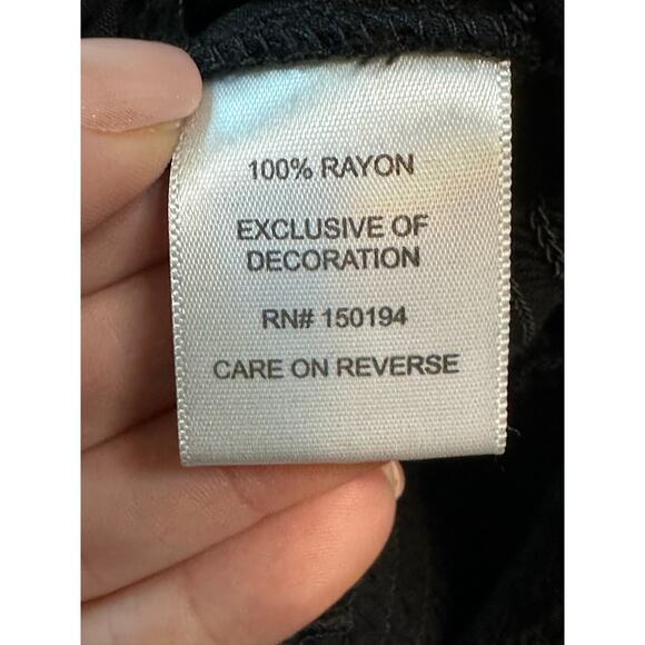 Living Doll black off shoulder boho top size Small - Picture 4 of 14